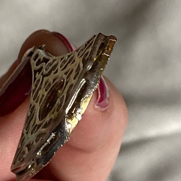 Large Turkish Ruby & Diamond Pendant. Vintage. - Picture 8 of 13